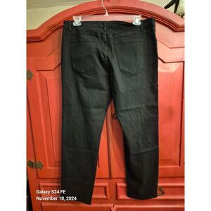 NWT KYY 40x31 Black Jeans Light Stretch Bootcut Factory Distressed Denim GIftabl
